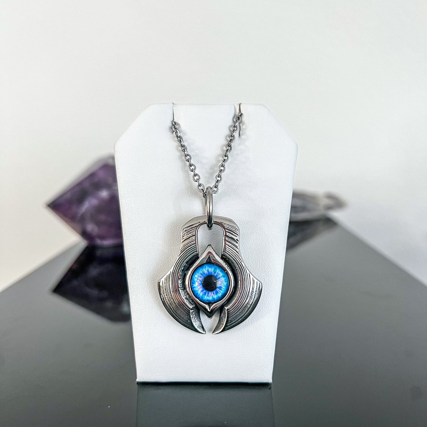 Blue Eye Stainless Steel Necklace