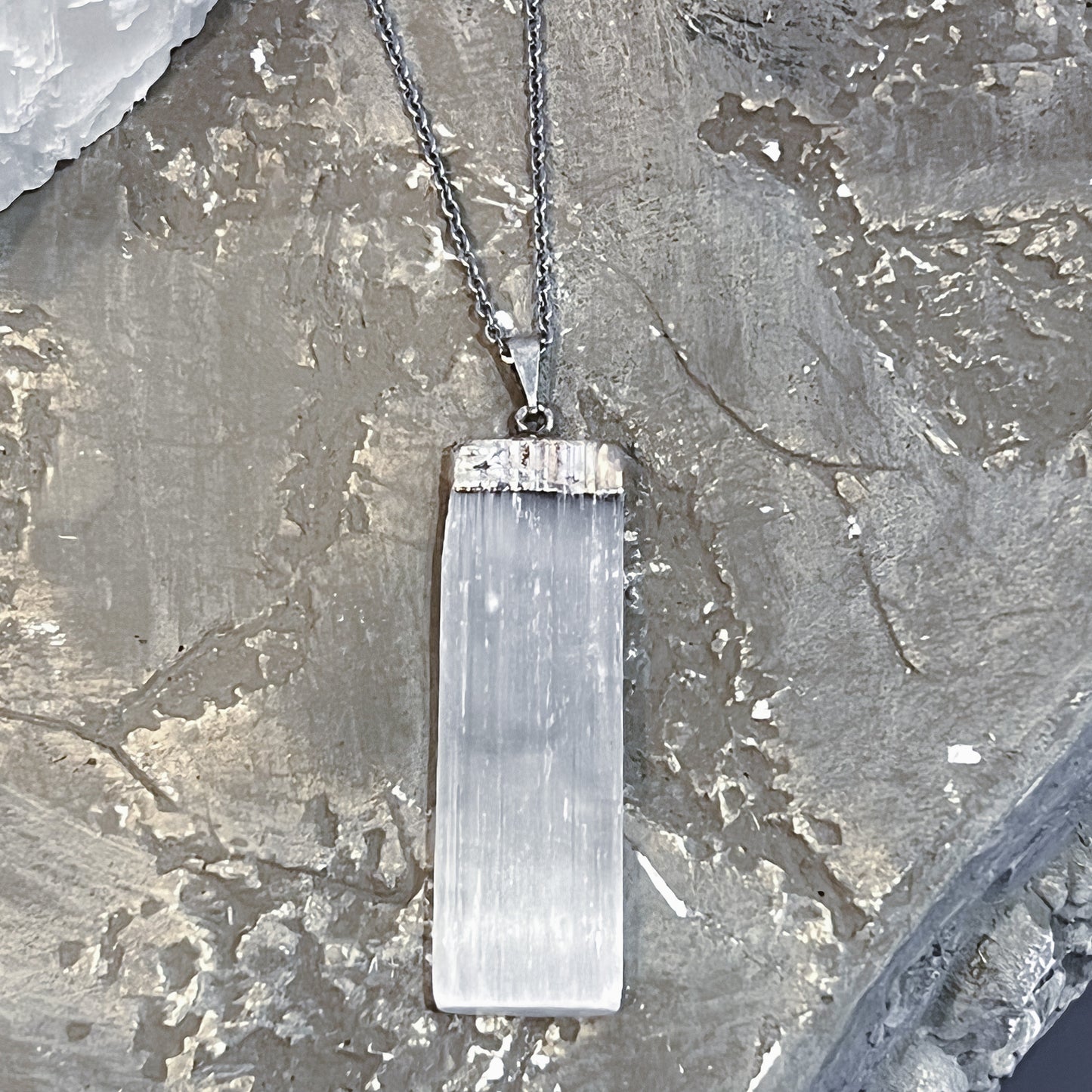 Selenite Slice Necklace