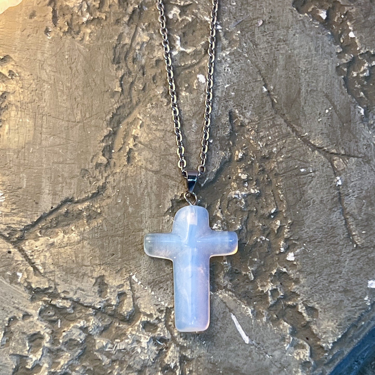 Opalite Cross Necklace