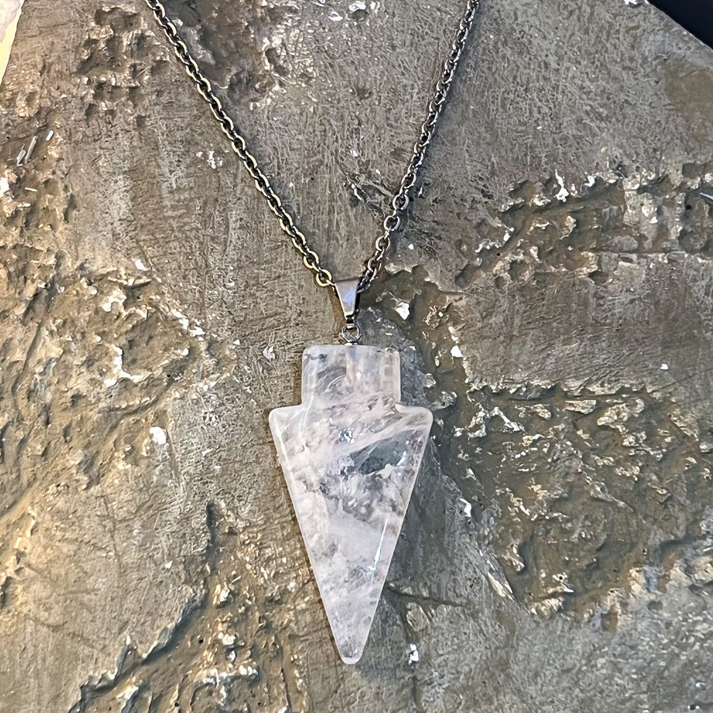 Quartz Arrow Necklace