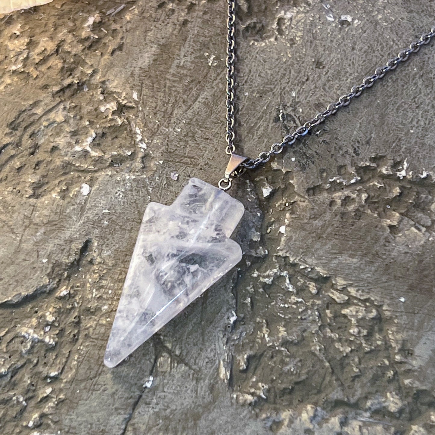 Quartz Arrow Necklace