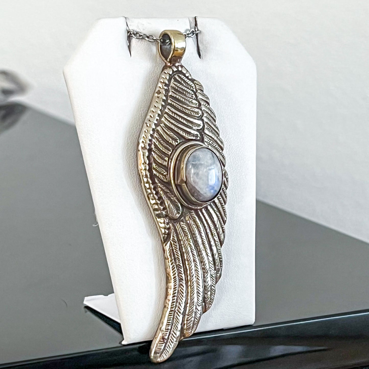 Moonstone Indian Silver Necklace