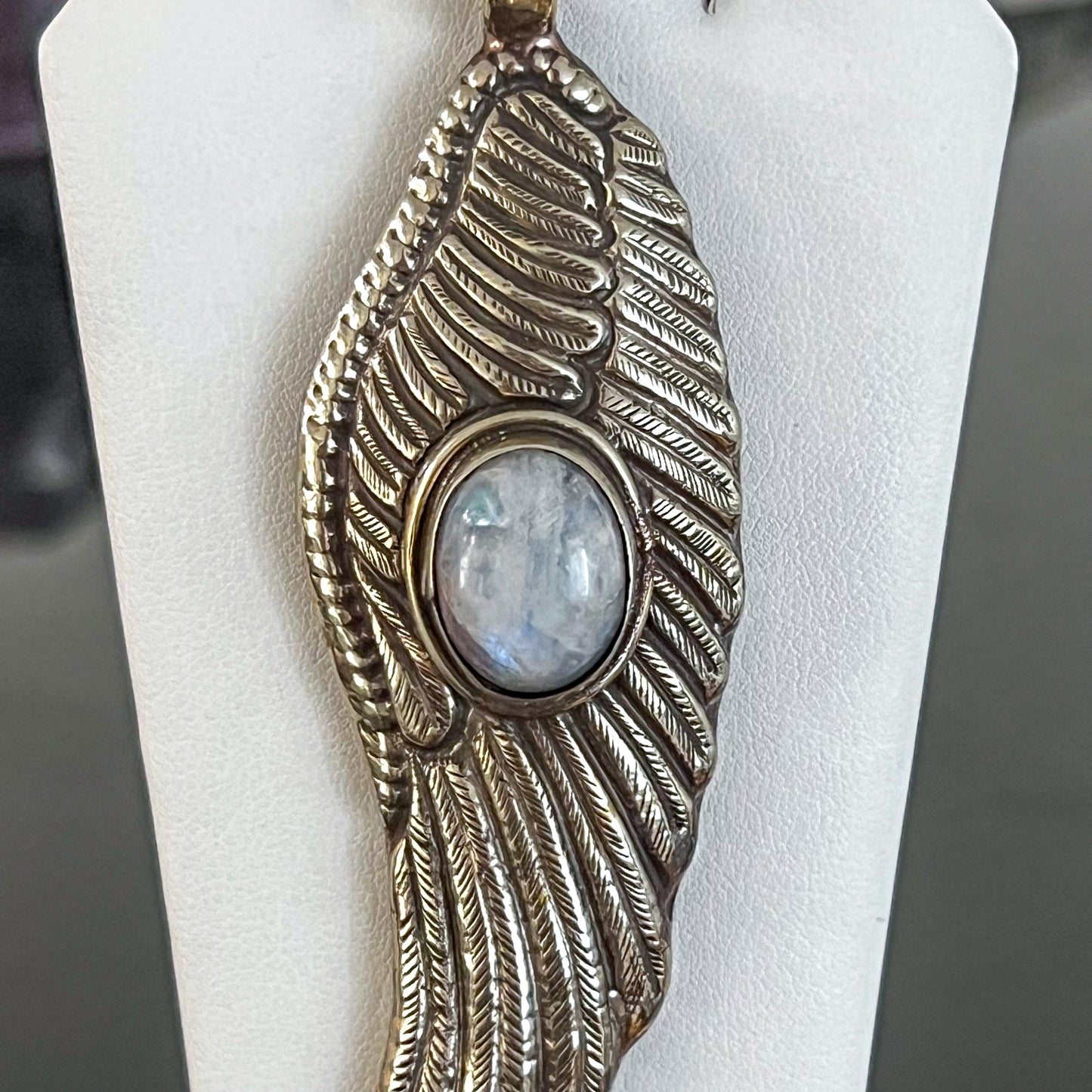 Moonstone Indian Silver Necklace