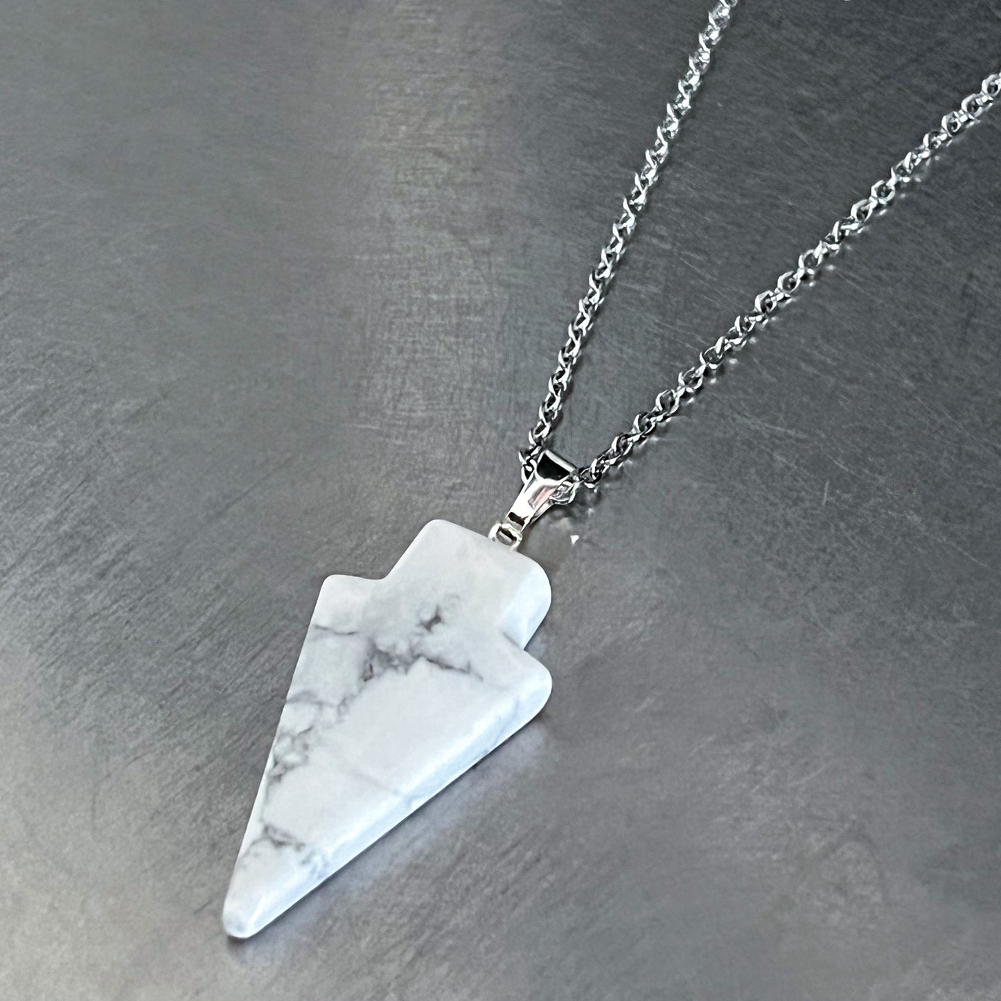 Howlite Arrow Necklace