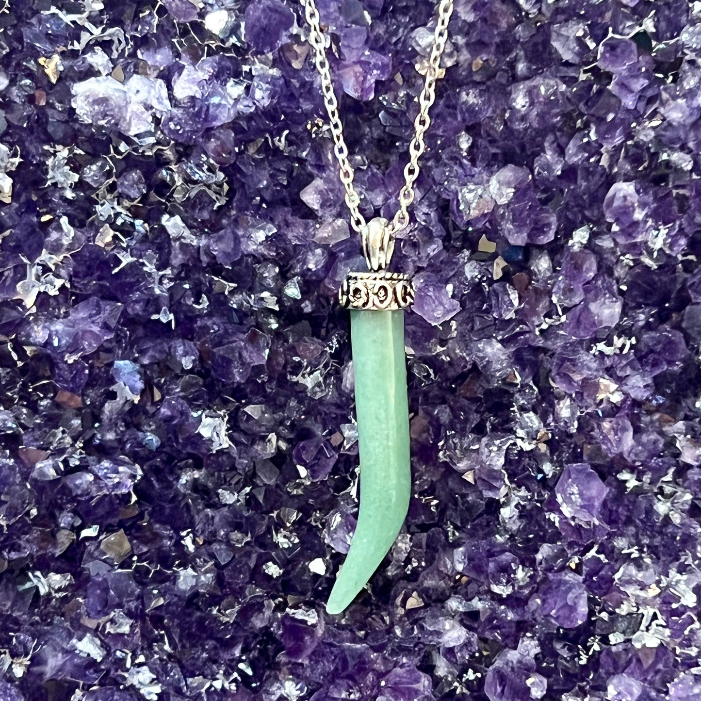 Aventurine Horn Necklace