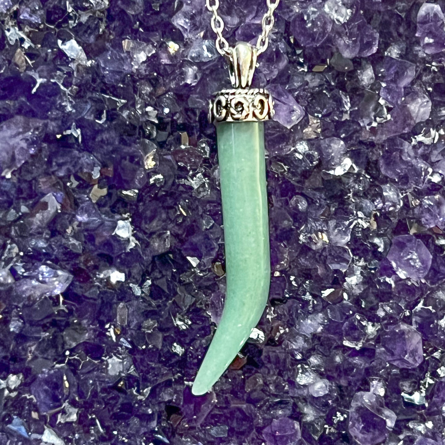Aventurine Horn Necklace