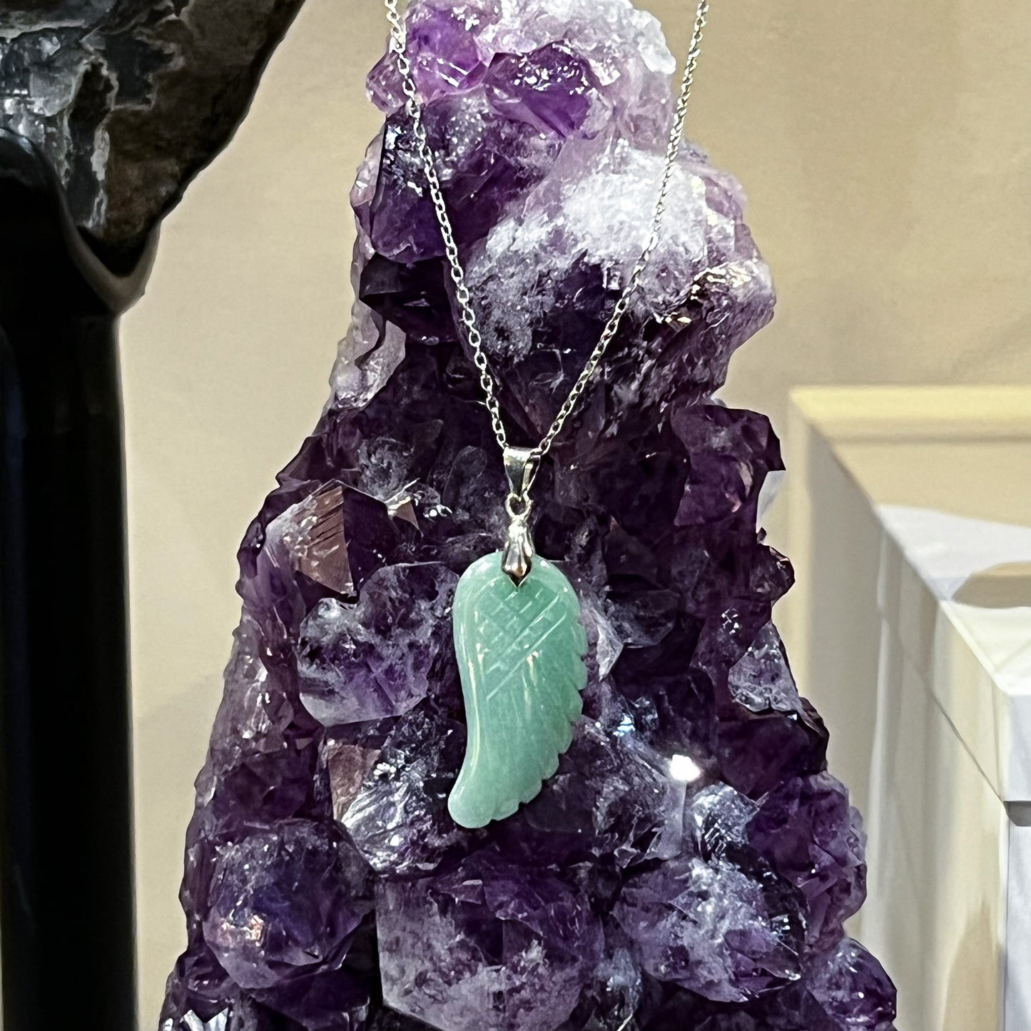 Aventurine Wing Necklace