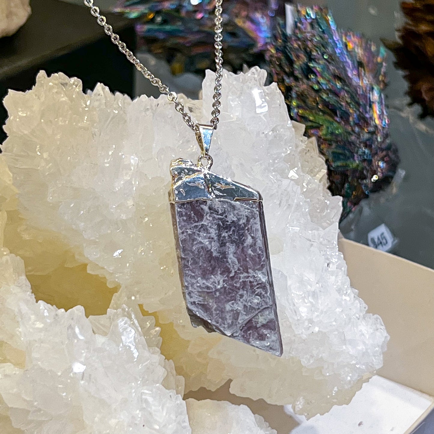 Lepidolite Slice Necklace