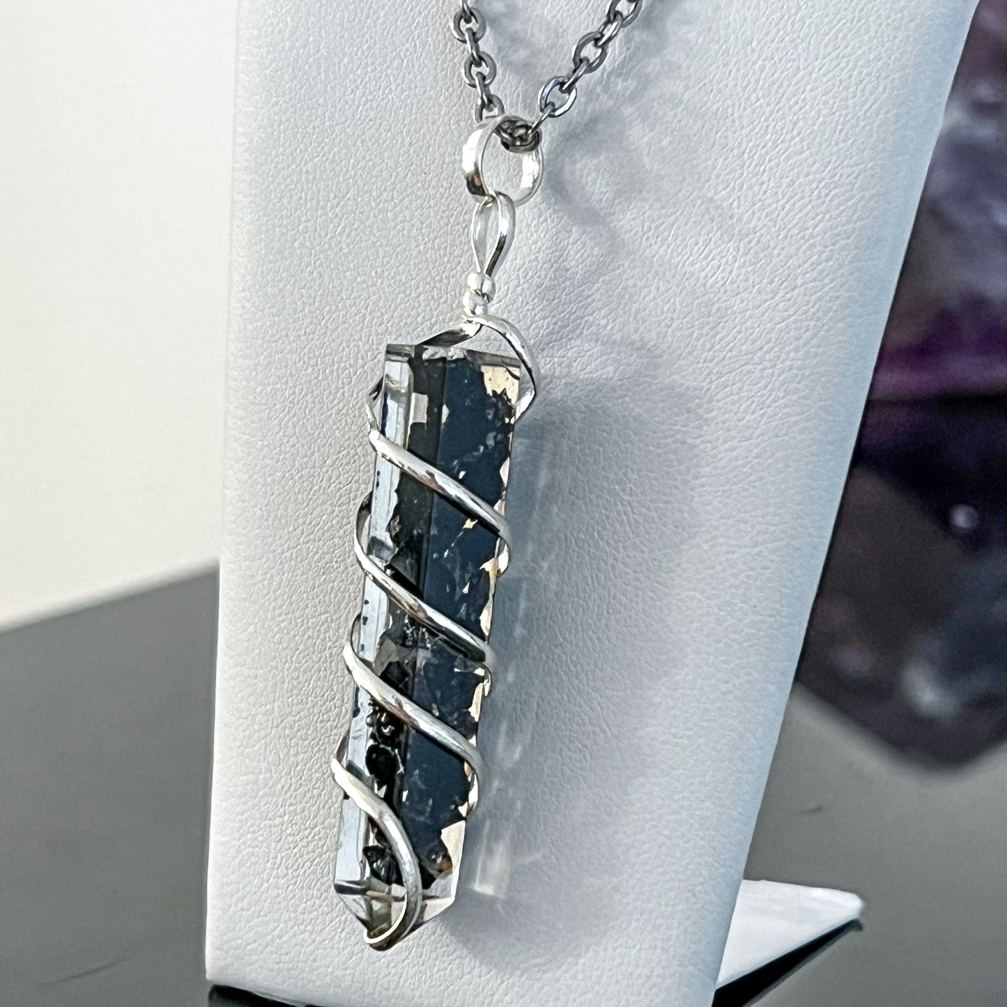 Shungite Orgone Spiral Necklace