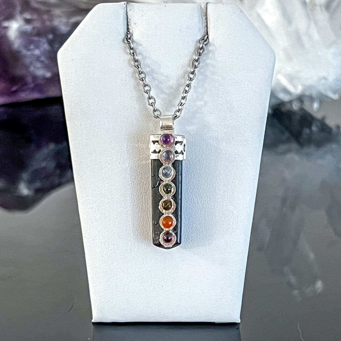 Black Tourmaline Chakra Necklace