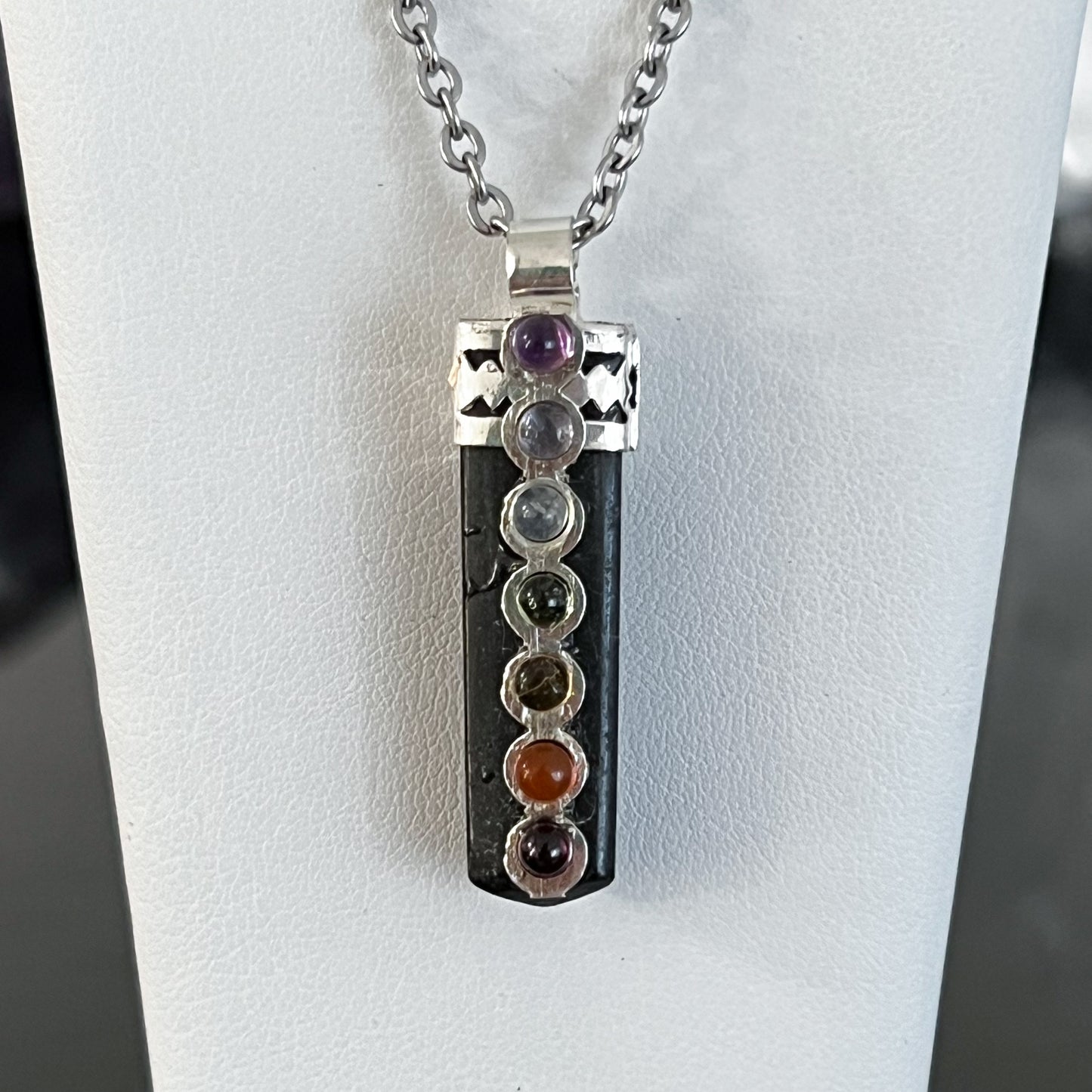 Black Tourmaline Chakra Necklace