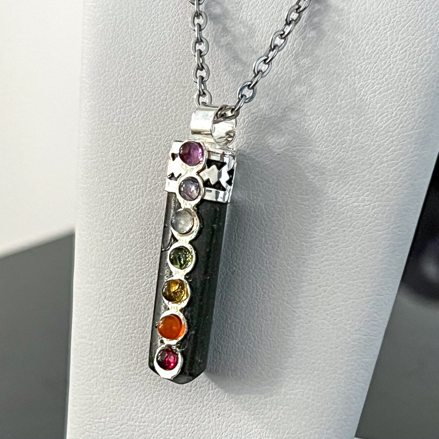 Black Tourmaline Chakra Necklace
