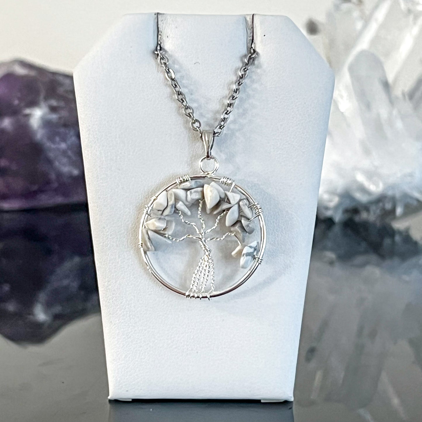 Howlite Tree of Life Necklace