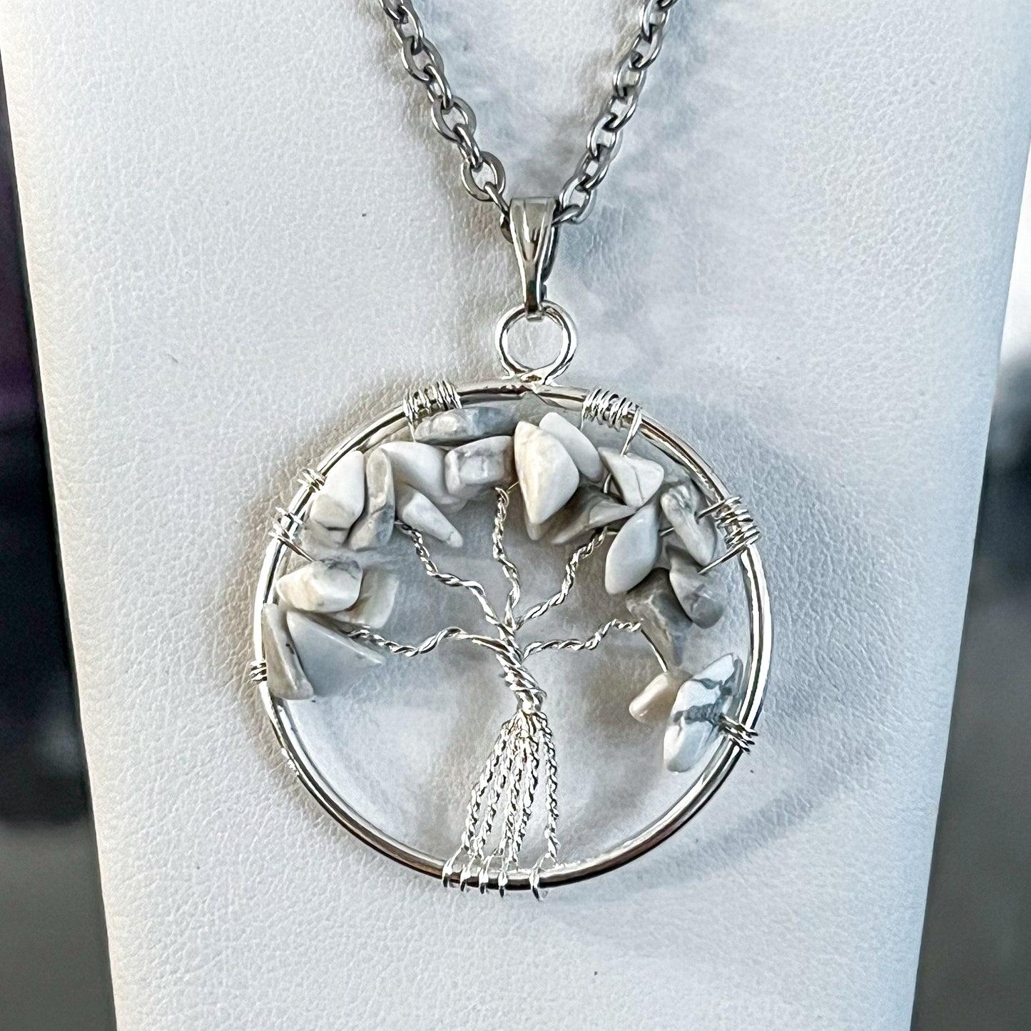Howlite Tree of Life Necklace