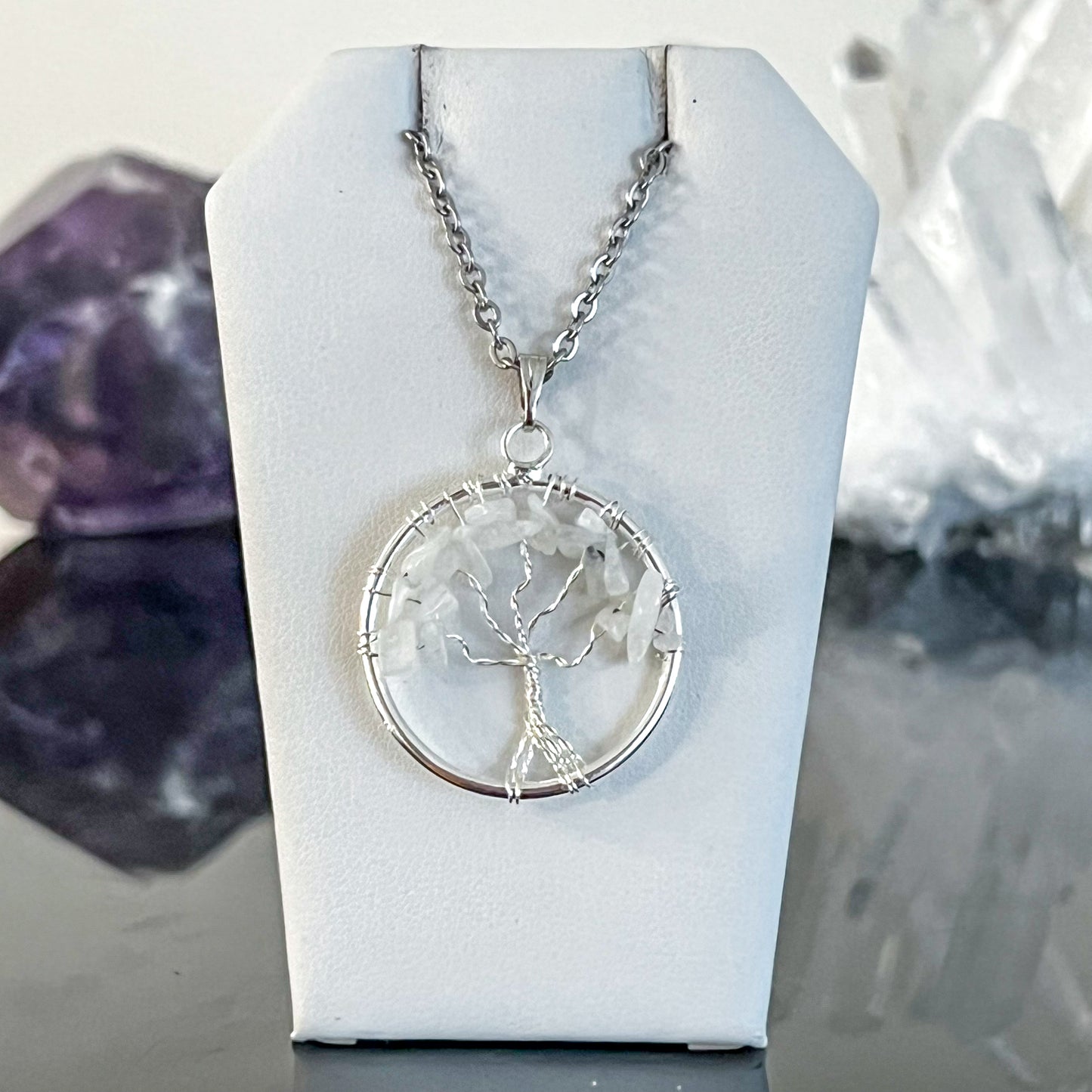 Moonstone Tree of Life Necklace