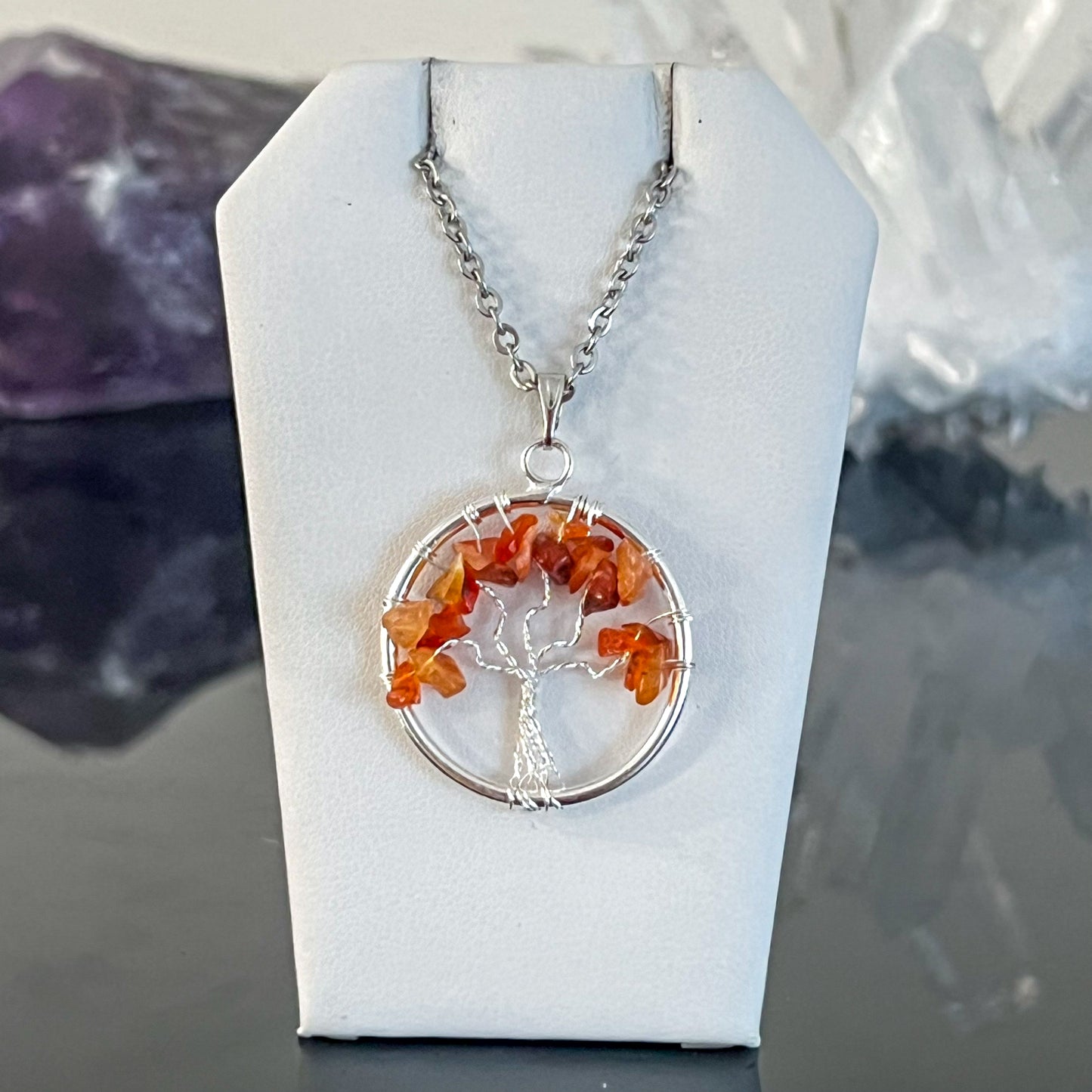 Carnelian Tree of Life Necklace