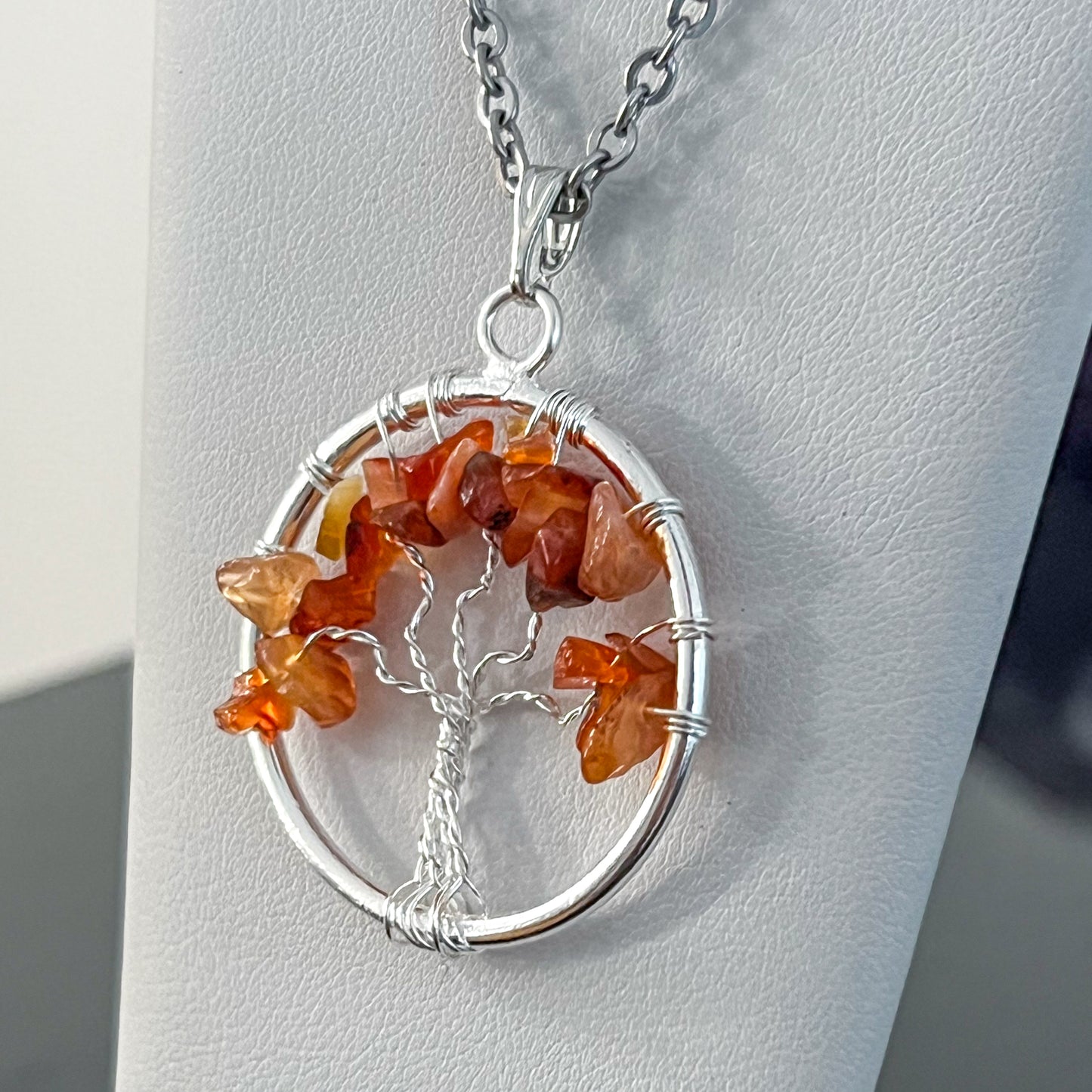 Carnelian Tree of Life Necklace