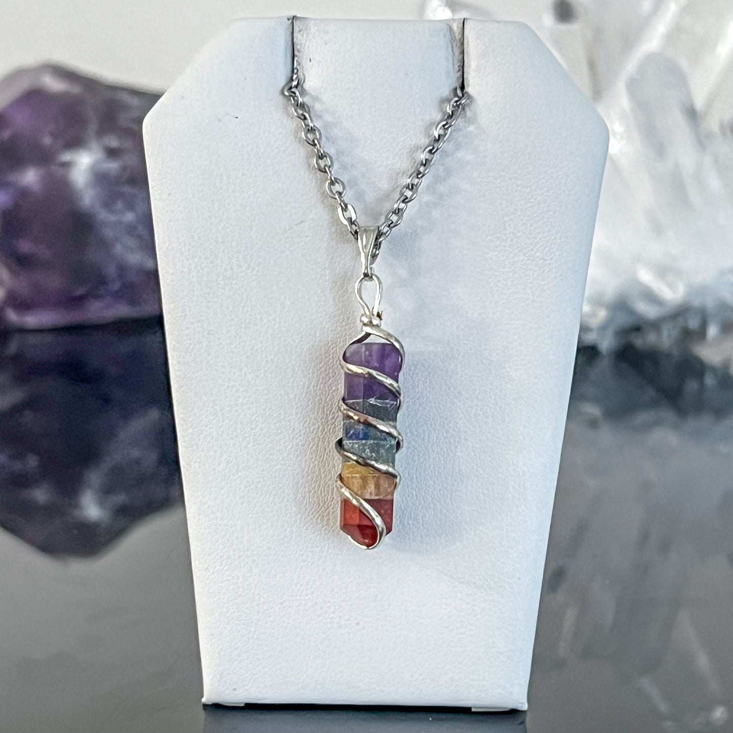 Chakra Spiral Necklace