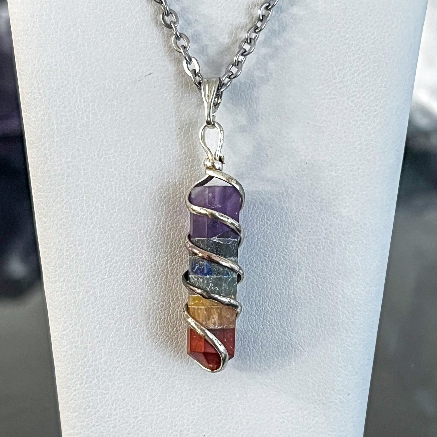Chakra Spiral Necklace