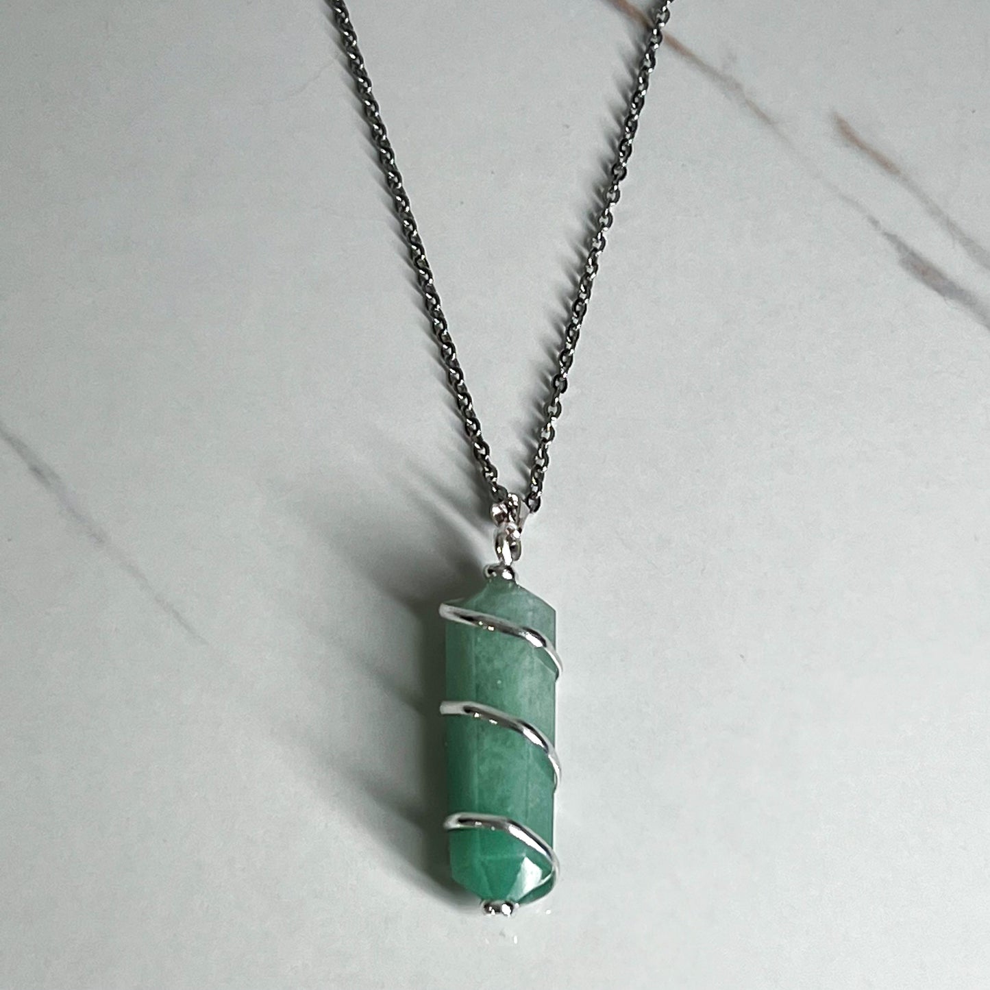 Aventurine Spiral Necklace