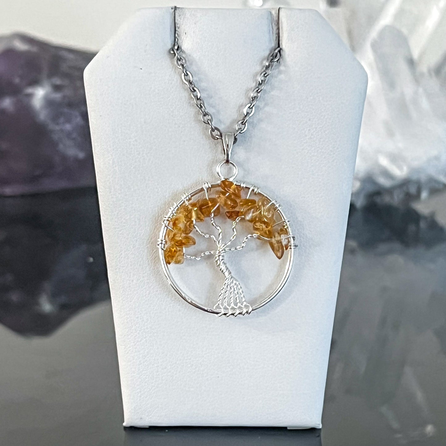 Citrine Tree of Life Necklace