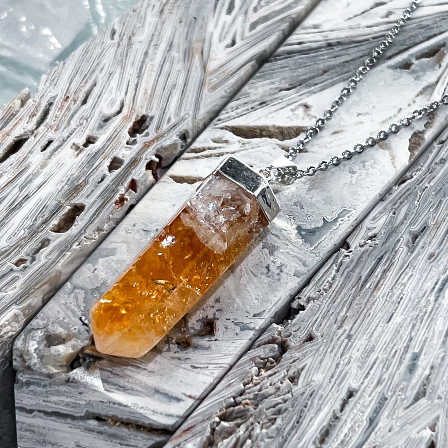 Citrine Point Necklace