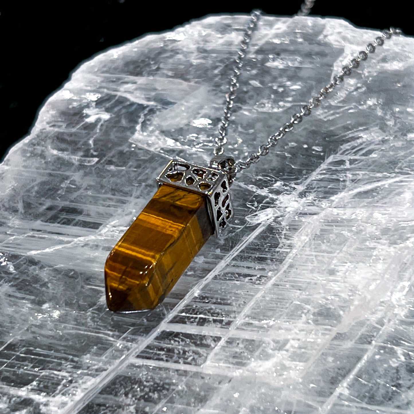 Tiger Eye Point Necklace
