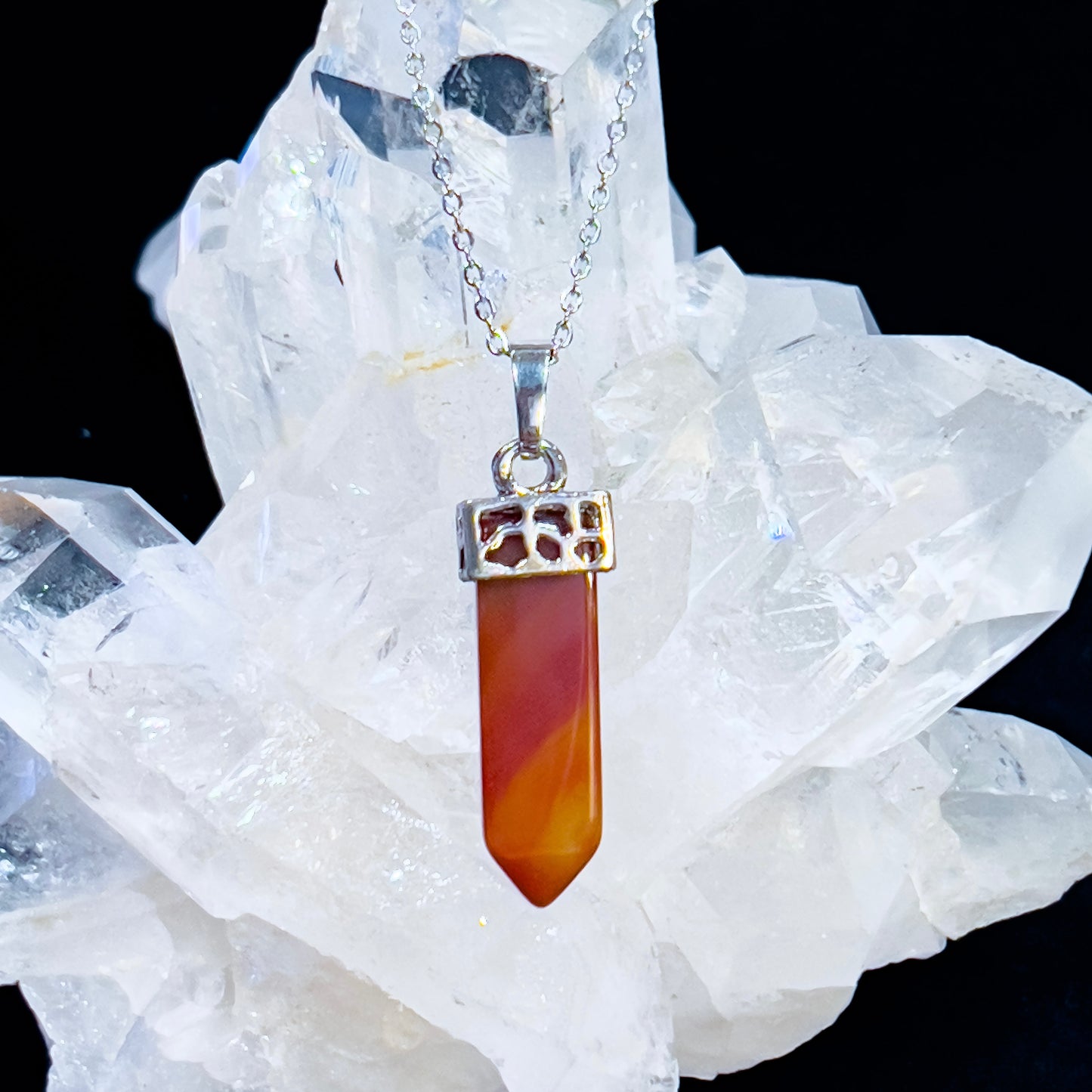 Carnelian Point Necklace