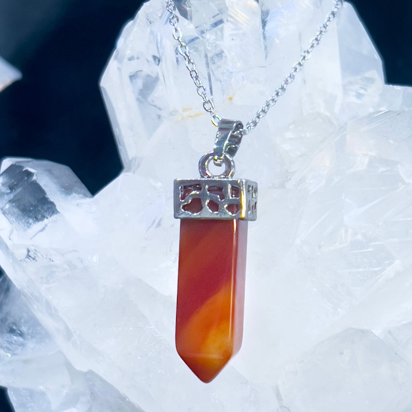 Carnelian Point Necklace