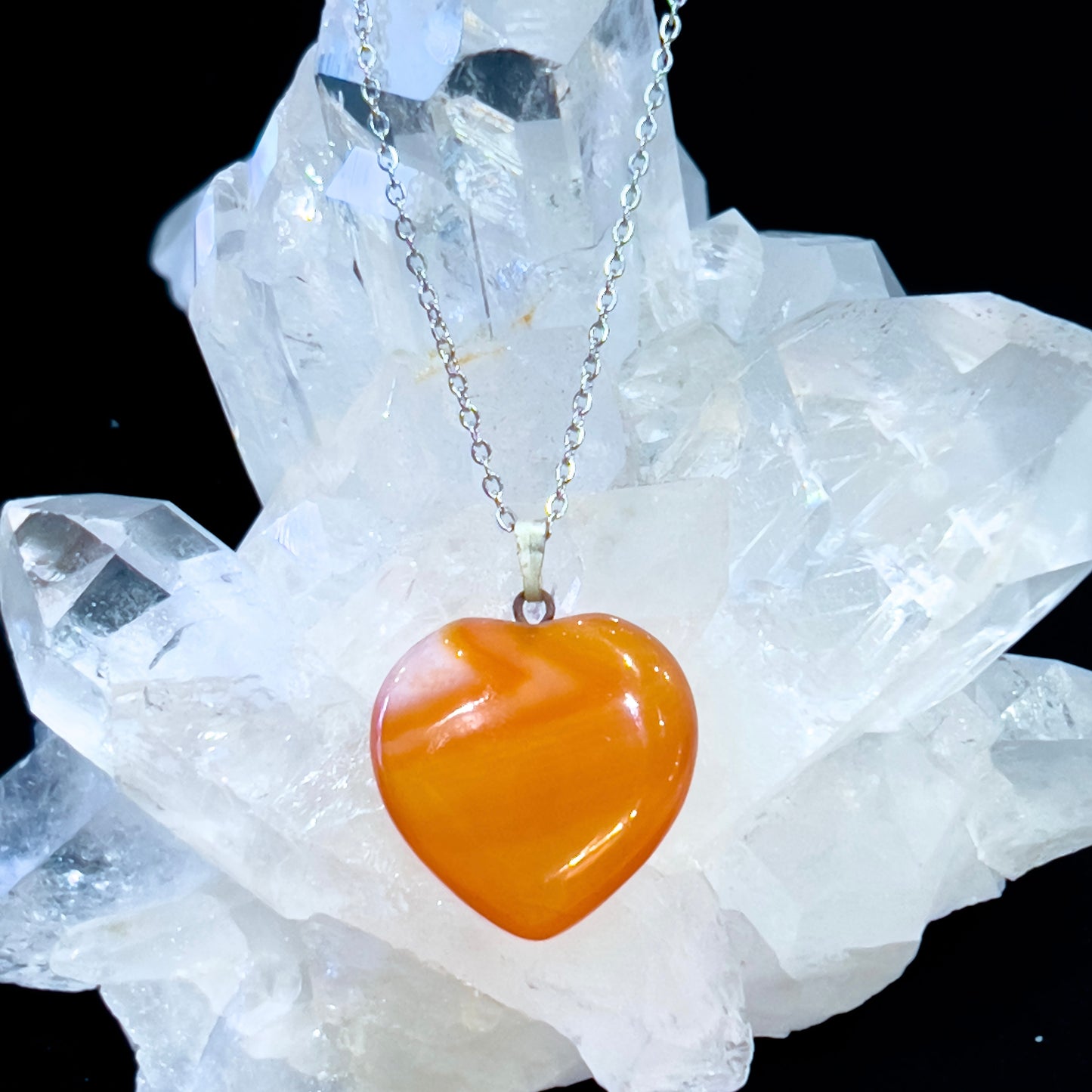 Carnelian Heart Necklace
