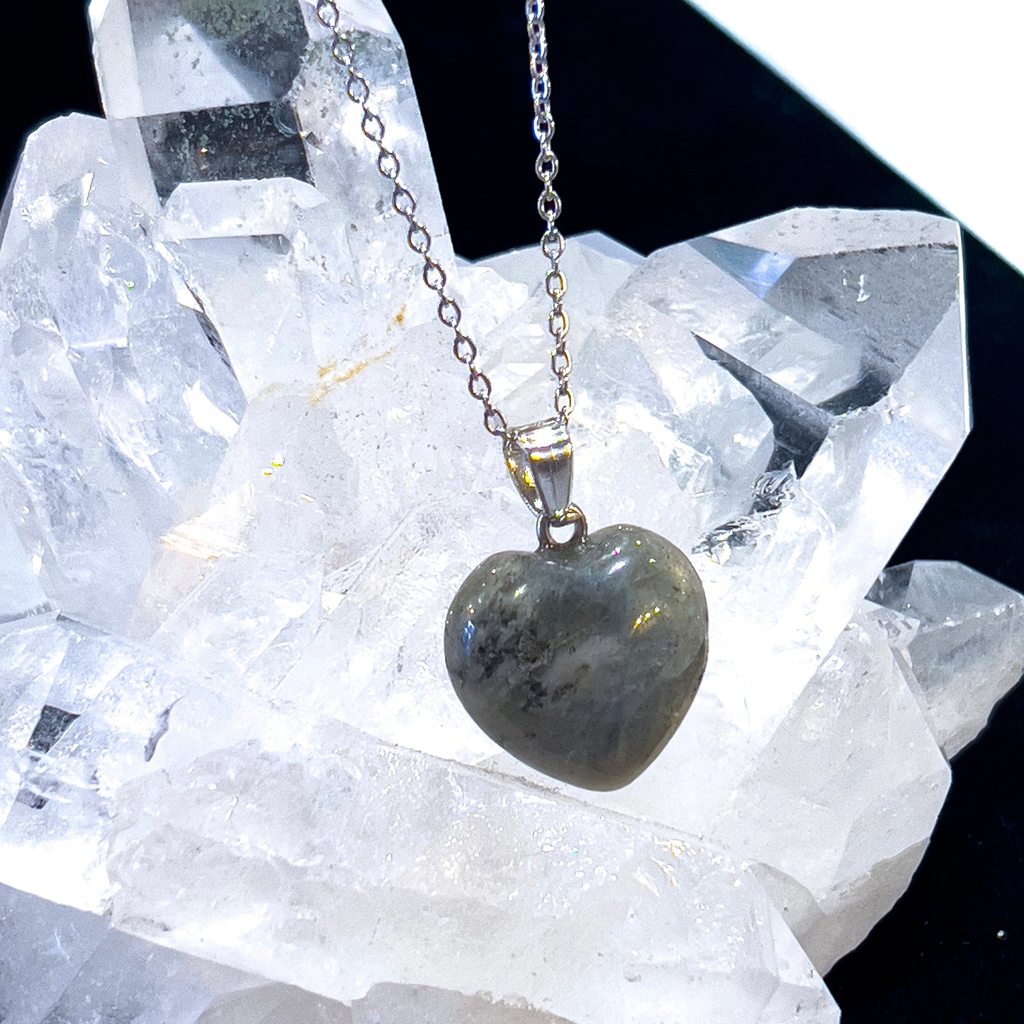 Labradorite Heart Necklace