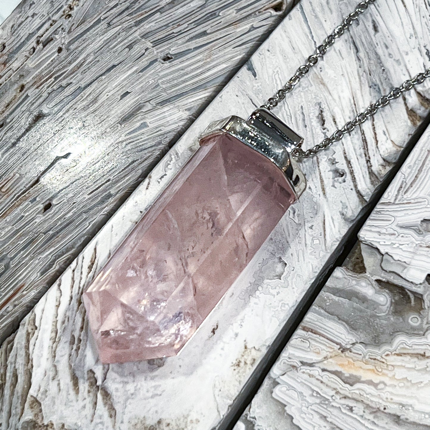 Rose Quartz A+ Quality Necklace (Style 2)