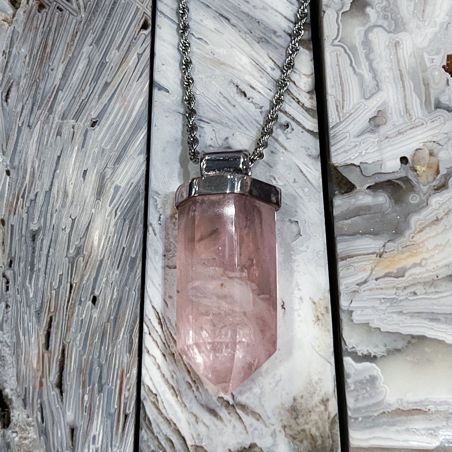 Rose Quartz A+ Quality Necklace (Style 1)