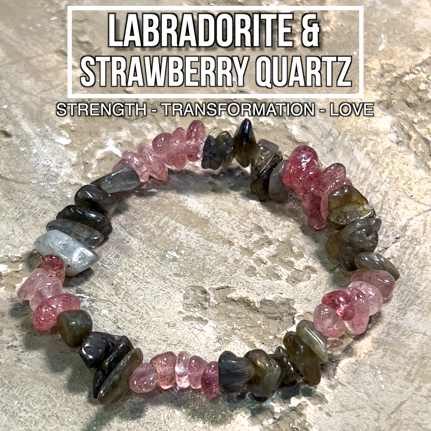 Labradorite & Strawberry Quartz