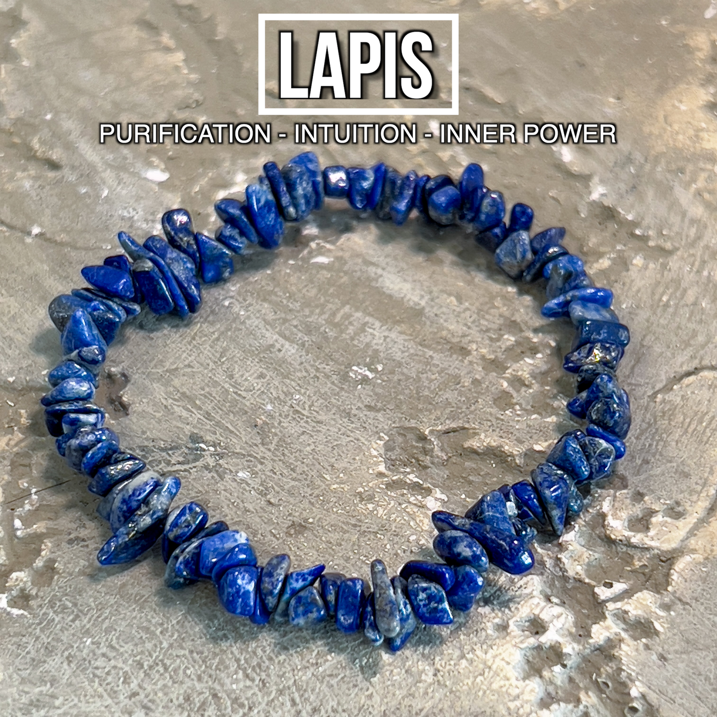 Lapis Chip Bracelet