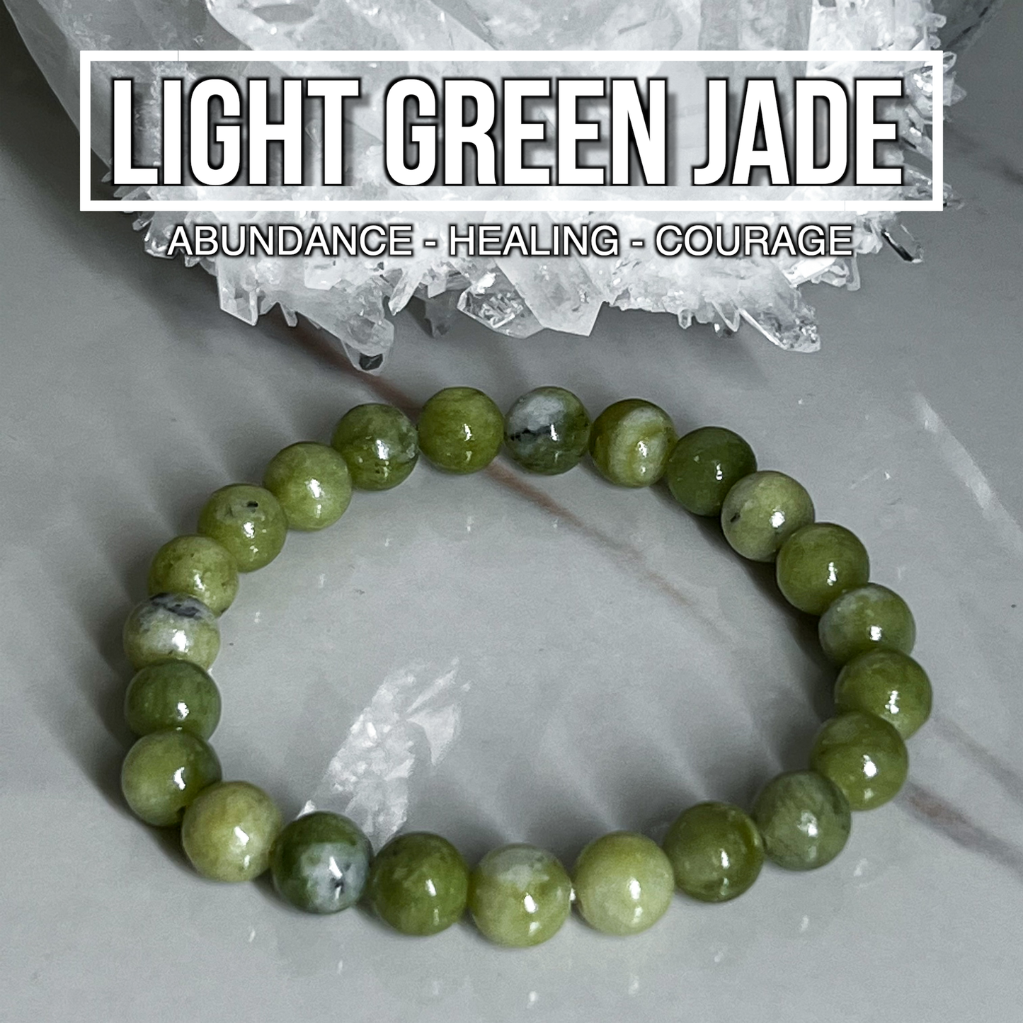 Light Green Jade Bracelet 8mm