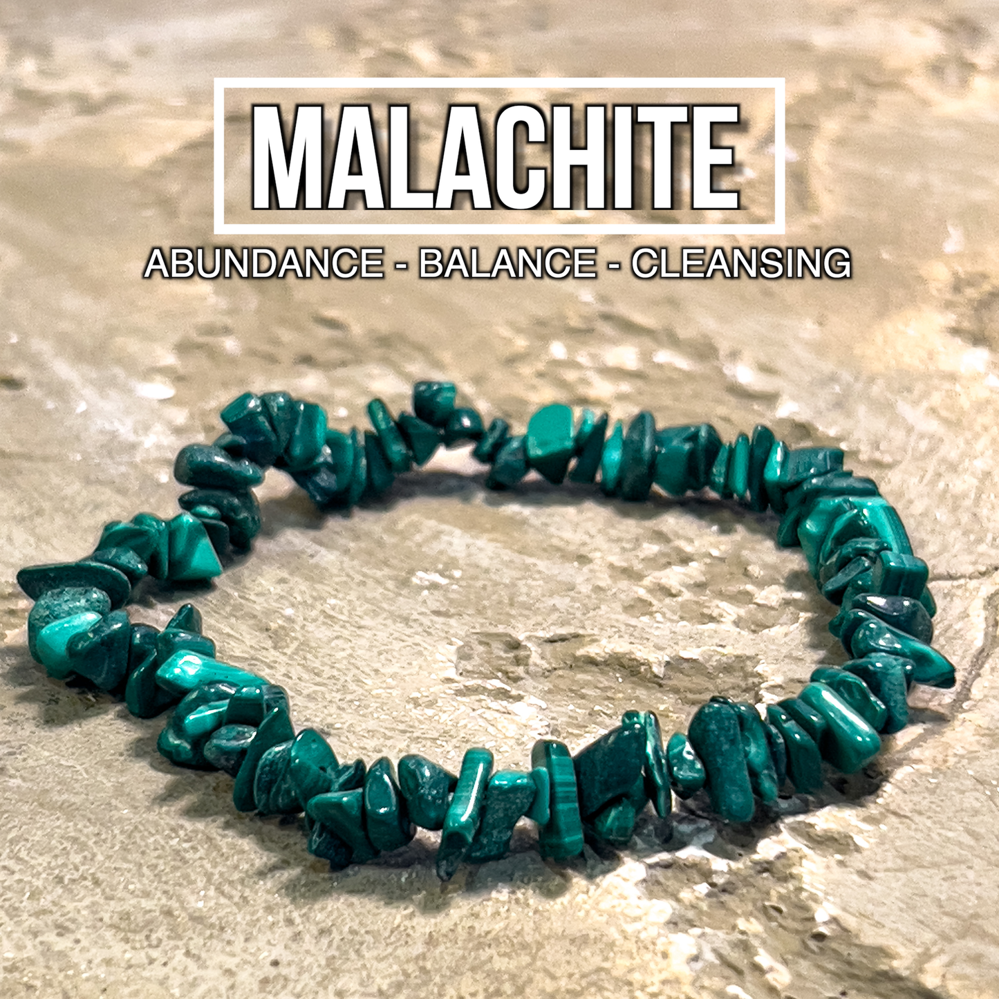 Malachite Chip Bracelet