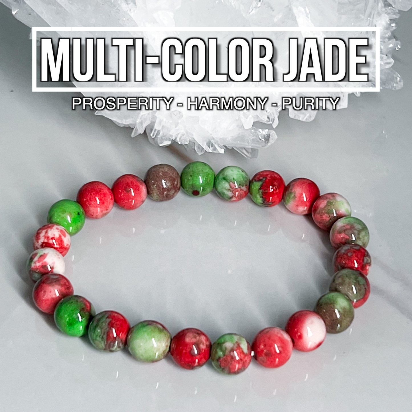 Multi-Color Jade Bracelet 8mm