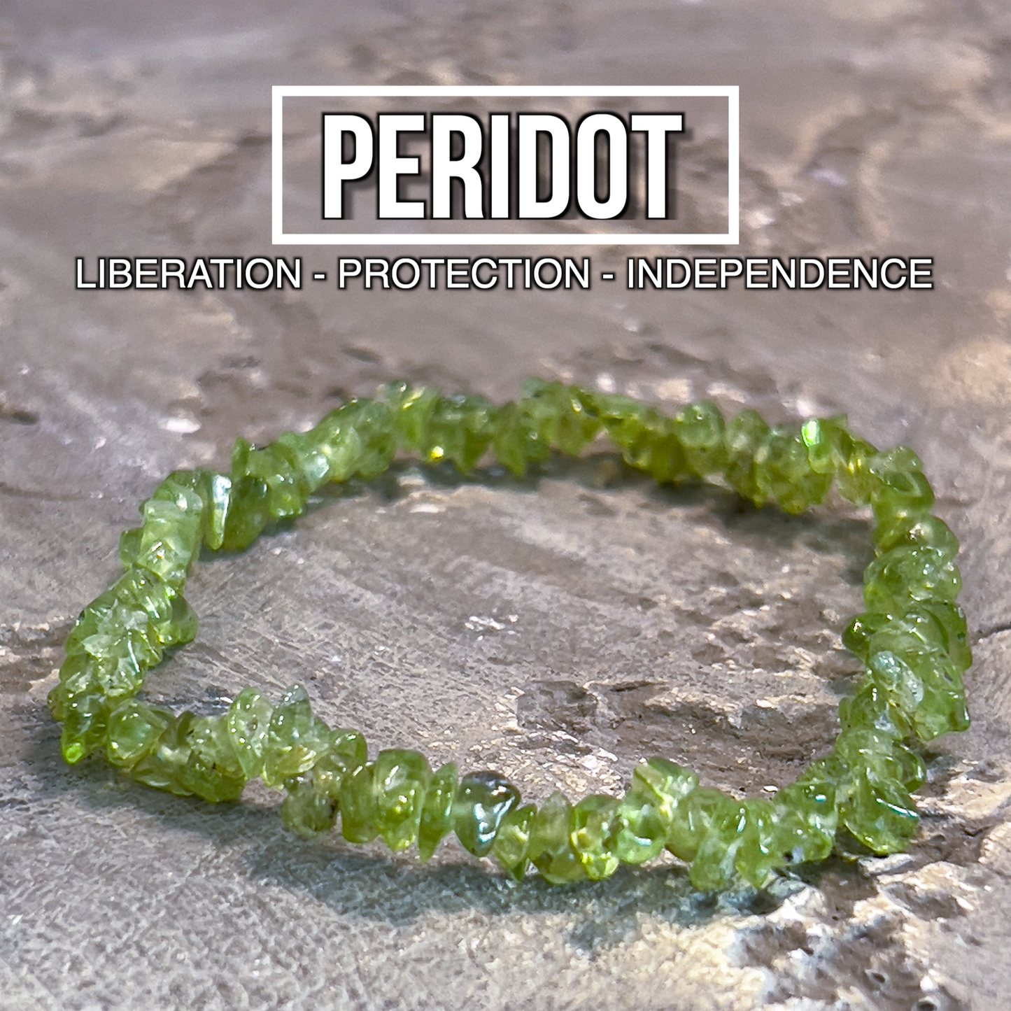 Peridot Chip Bracelet
