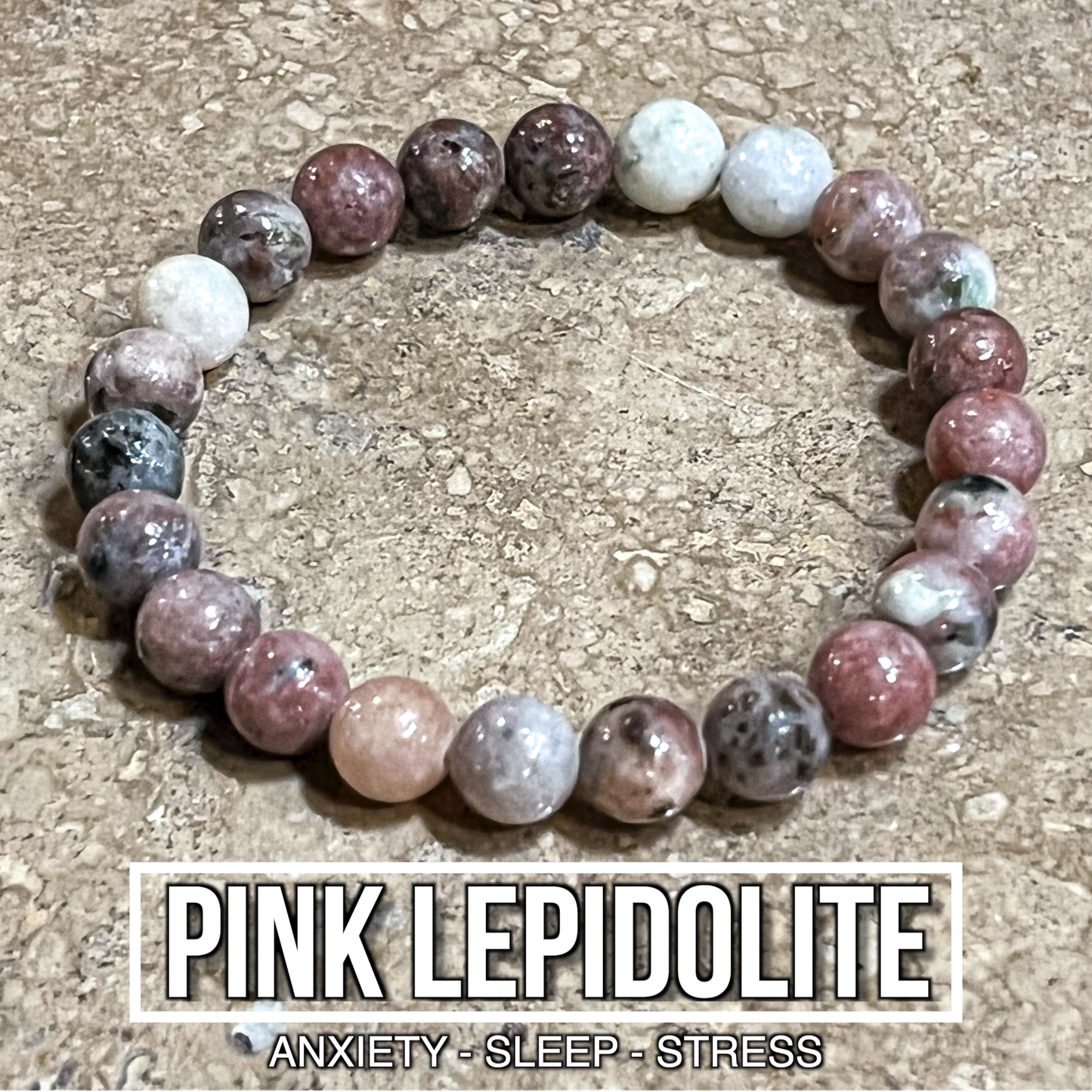 Pink Lepidolite Bracelet 8mm