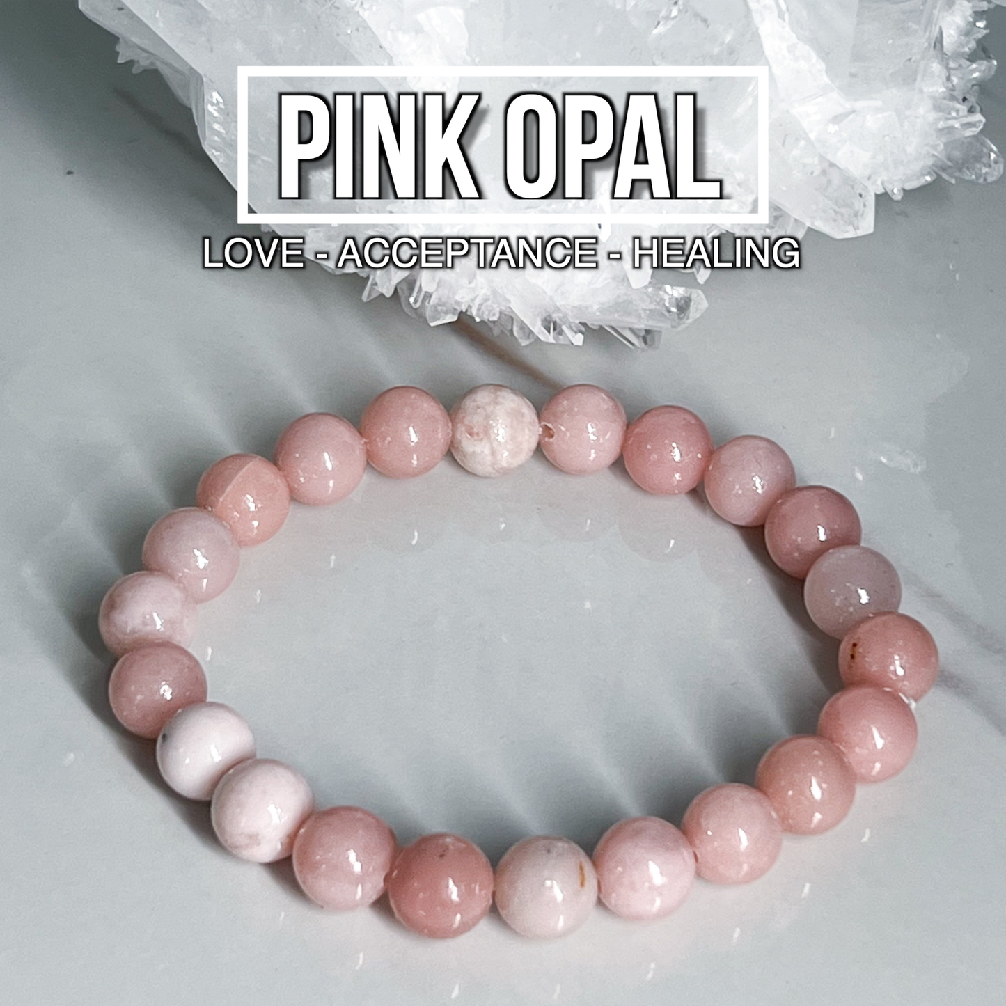 Pink Opal Bracelet 8mm