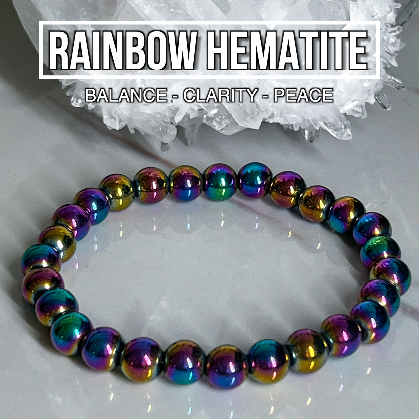 Rainbow Hematite Bracelet 8mm