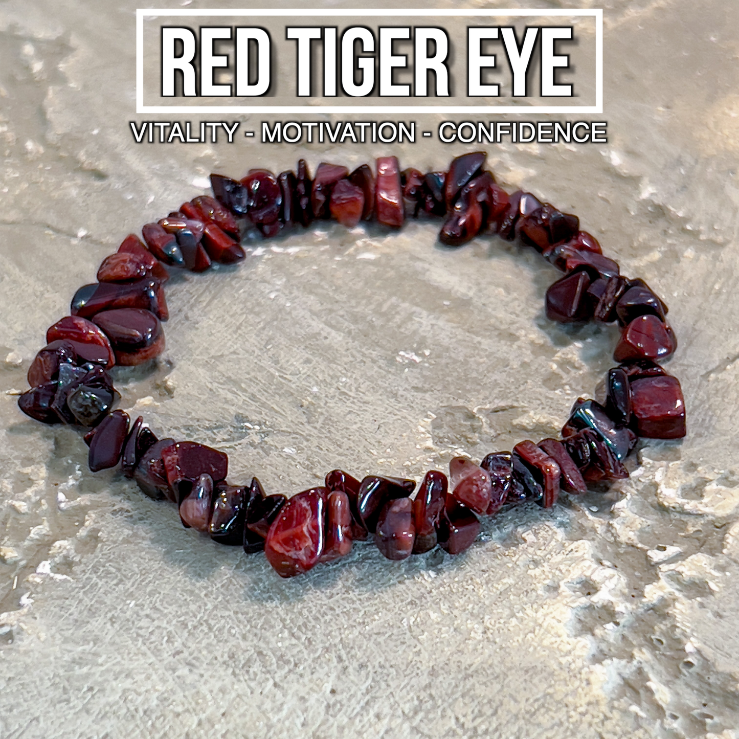 Red Tiger Eye Chip Bracelet
