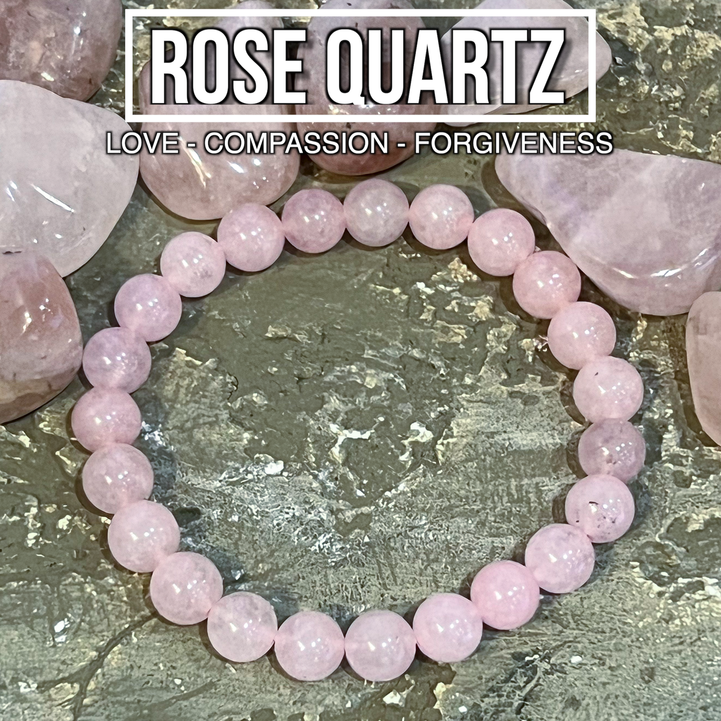 Rose Quartz Bracelet 8mm