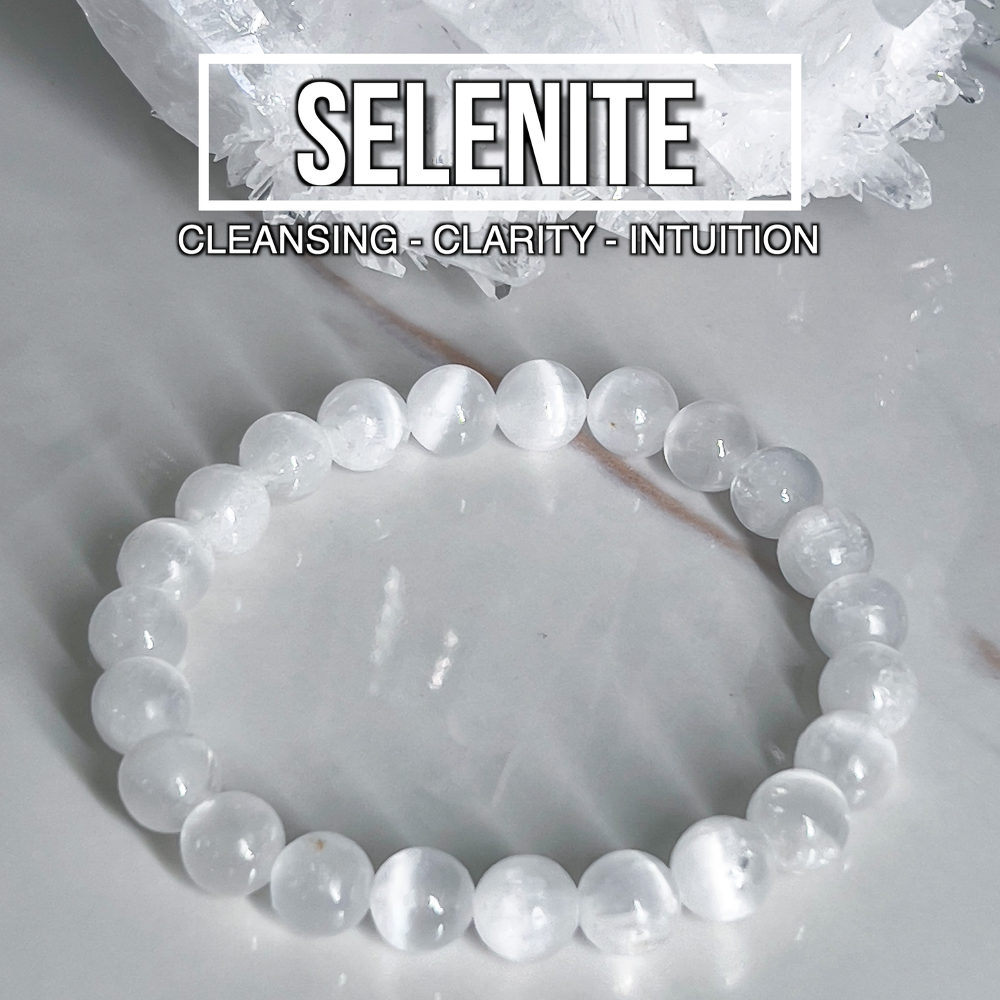 Selenite Bracelet 8mm