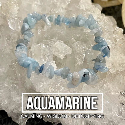 Aquamarine Chip Bracelet