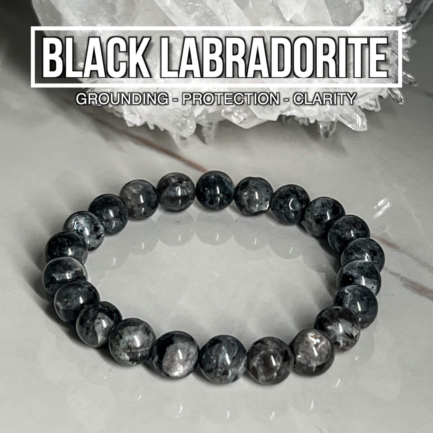 Black Labradorite Bracelet 8mm