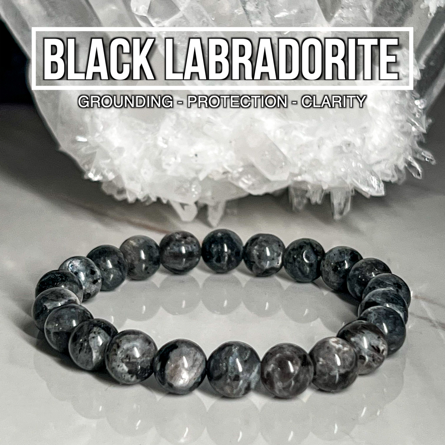 Black Labradorite Bracelet 8mm