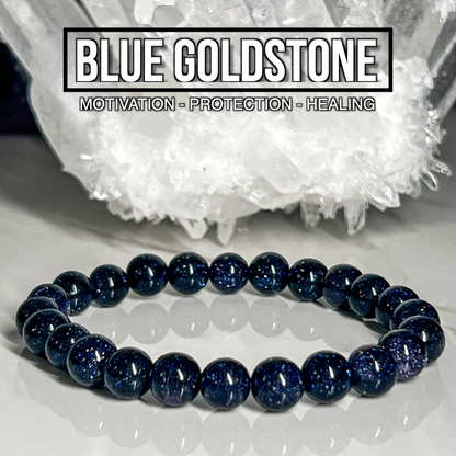 Blue Goldstone Bracelet 8mm