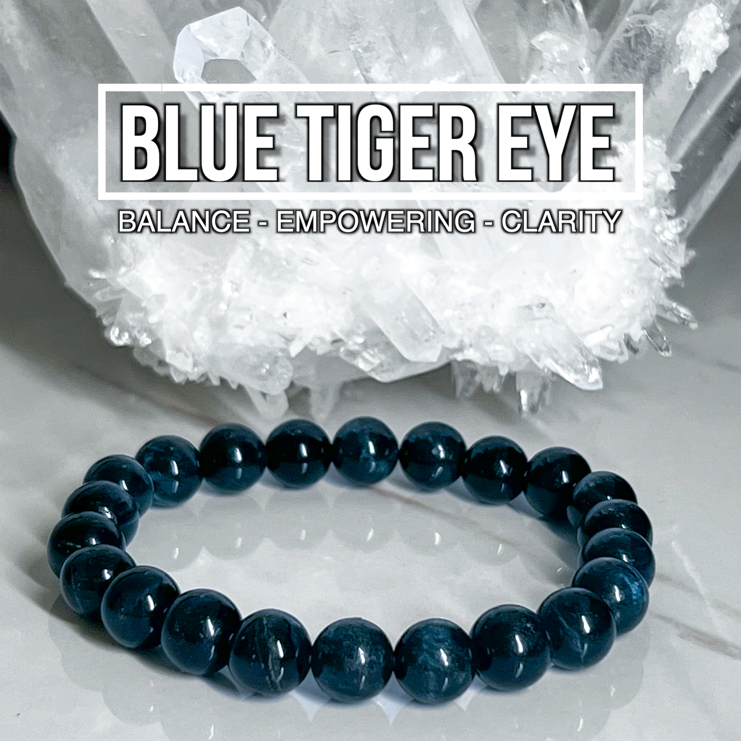 Blue Tiger Eye Bracelet 8mm